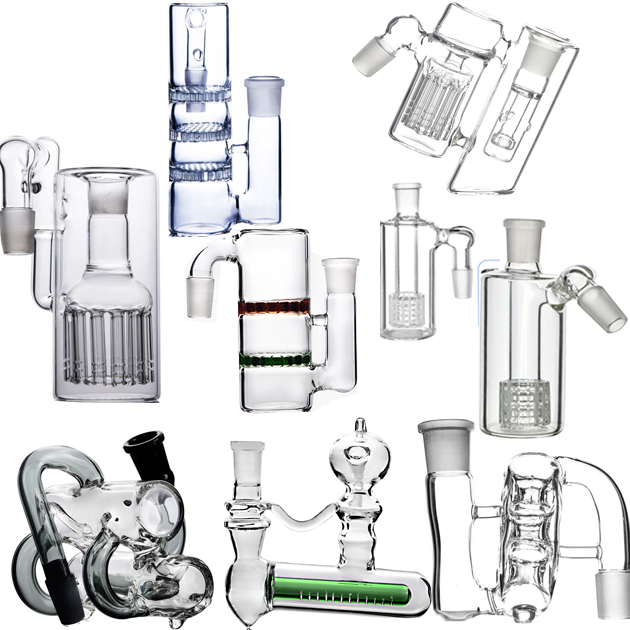 18mm Ash Catcher Glasses 90 Degree Single Ashcatcher 12 arm arm tree perc 14 mm joint Smoke Collector 14mm For glass bongs