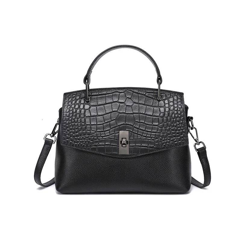 Women Natural Cow Genuine Leather Handbag Ladies Cowhide Vintage Tote Bag Female Crossbody Fashion Shoulder Satchel Bags