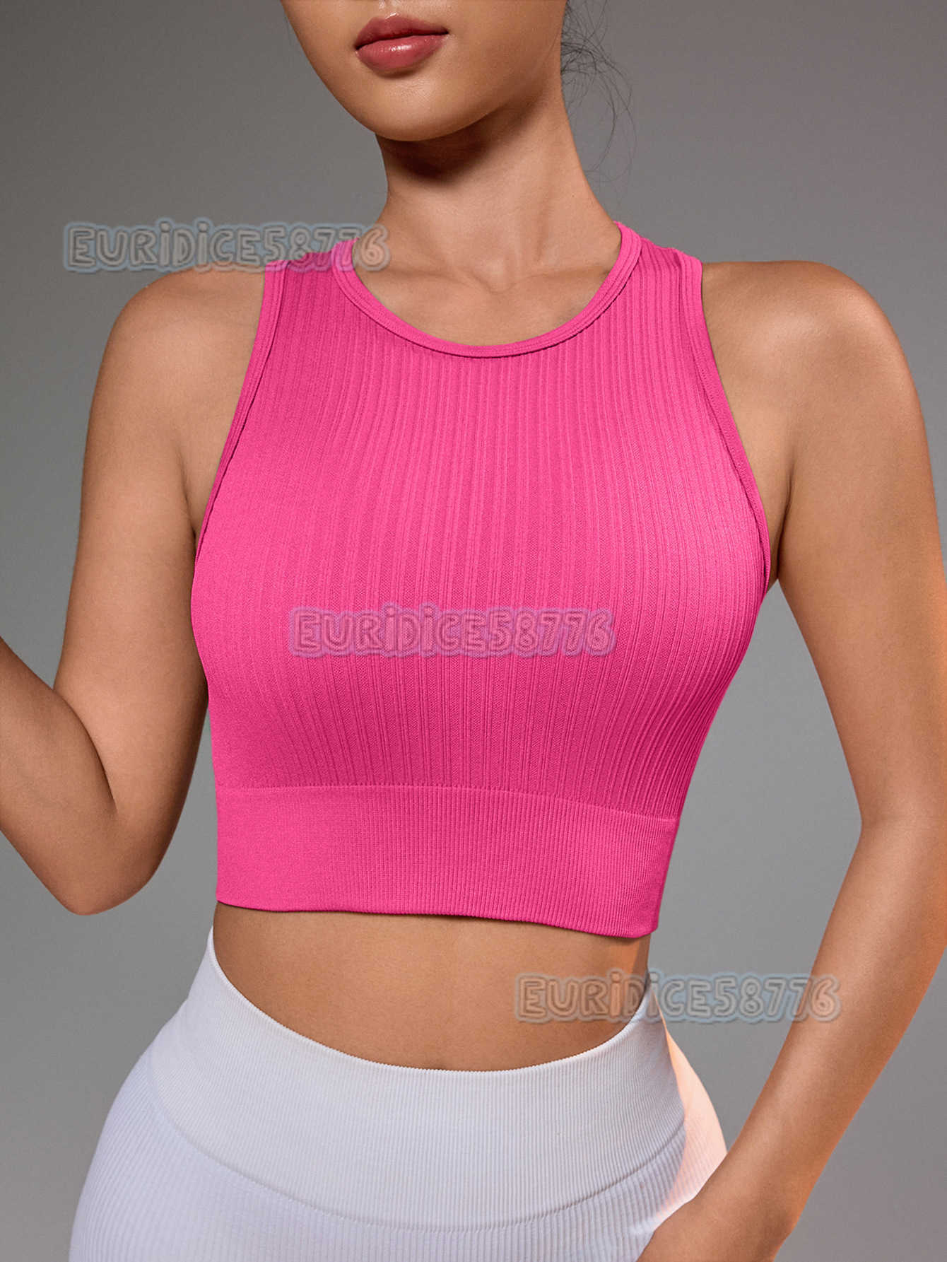 New Yoga Vest Double Vertical Stripe Vest White High-end Yoga Breathable Quick-dry Sports Running Fitness Wear for Women H250819