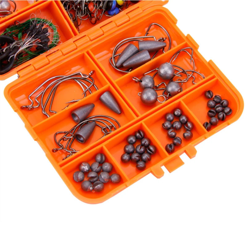 257Pcs/Set Fishing Accessories Kit Set With Hooks Snap Sinker Weight For Carp Bait Lure Ice Winter Accessoires Tackles Box 250818