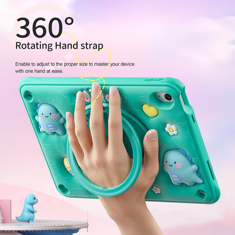 For iPad Tablet Case A16 11th Case 11"/10.9" 10th Gen soft silicone Durable and drop resistant 3D cute cartoon dog ,bear,dolphin,duck,dragon