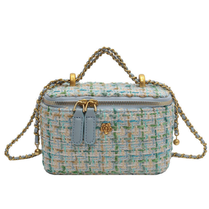 Designer Women New Korean Version Light Luxury Small Chanel Style Crossbody 2025 Early Bags Spring Woolen Chain Commuter Shoulder Box Bag