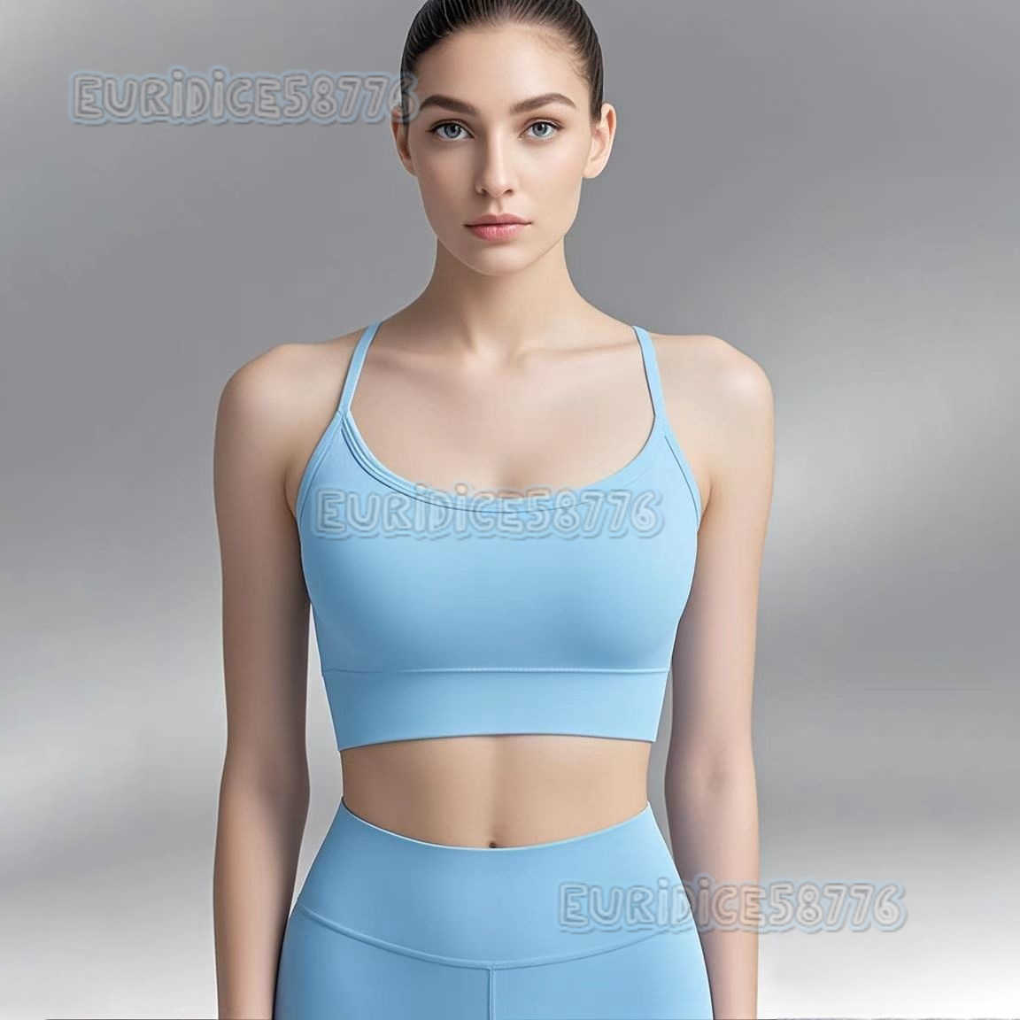 Breathable Chest Pad Thin Shoulder Strap Y-shaped Beautiful Back High Strength Shockproof Sports Underwear Running Fitness Yoga Wear Women H250819