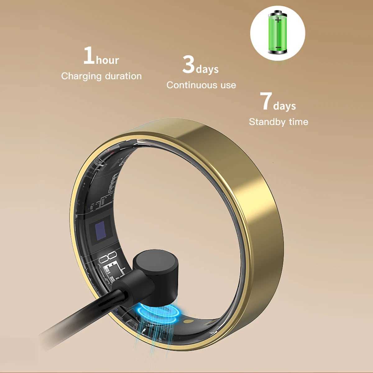 2025 Smart Ring for Men and Women Sleep Heart Rate Oxygen Monitor 5ATM Waterproof Bluetooth TK5 Sports Rings for Men Holiday Gift W250819