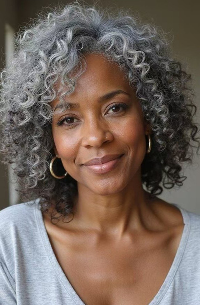 Elegant Silver gray salt and pepper human hair wigs without lace grey wigs kinky curly natura machine made short bob glueless