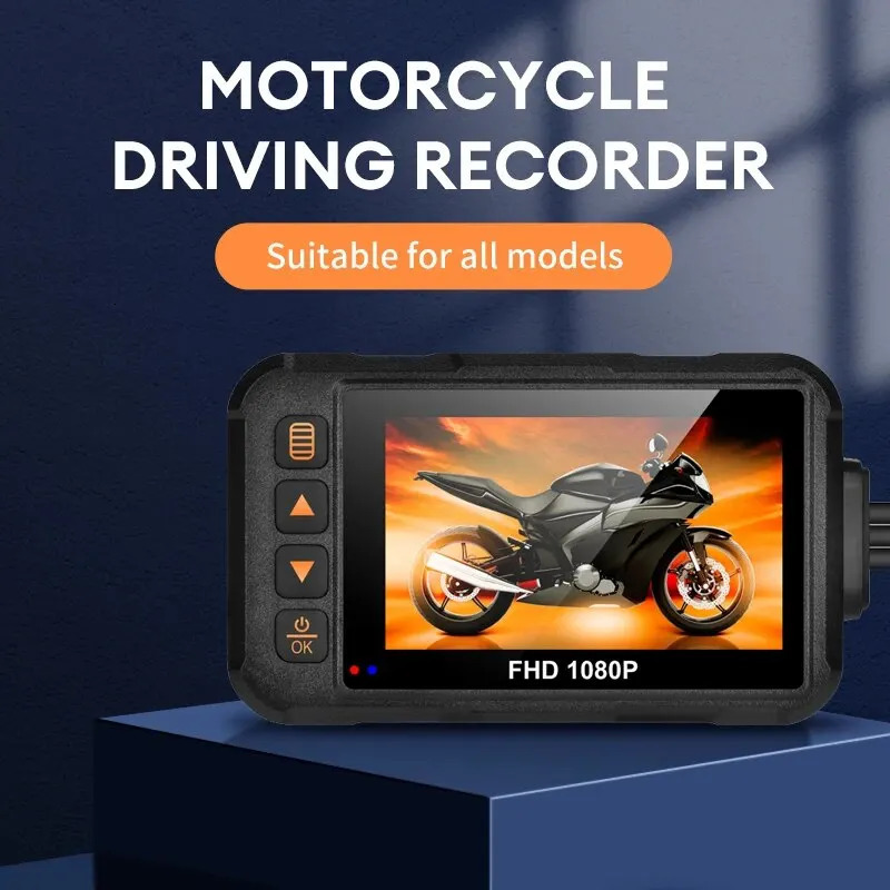 1080P Waterproof Motorcycle Camera DVR Motorcycle Dashcam 3.0 Inch Front Rear Camera Video Motorcycle Recorder Moto Accessories 250813