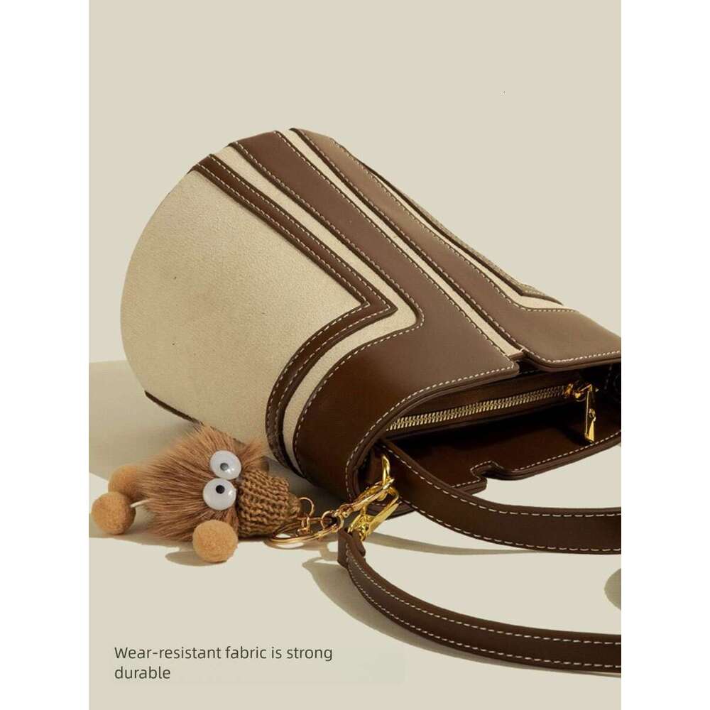 This Year's Trend Large Capacity 2025 New Style Color-Block Handbag Spring Summer Shoulder Crossbody Bag