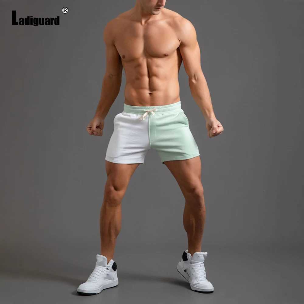 LadyGuard Mens Casual Skinny Beach Shorts Homme Patchwork Shorts Plus Size Male Drawstring Short Pants Sexy Mens Clothing 2022 W250819