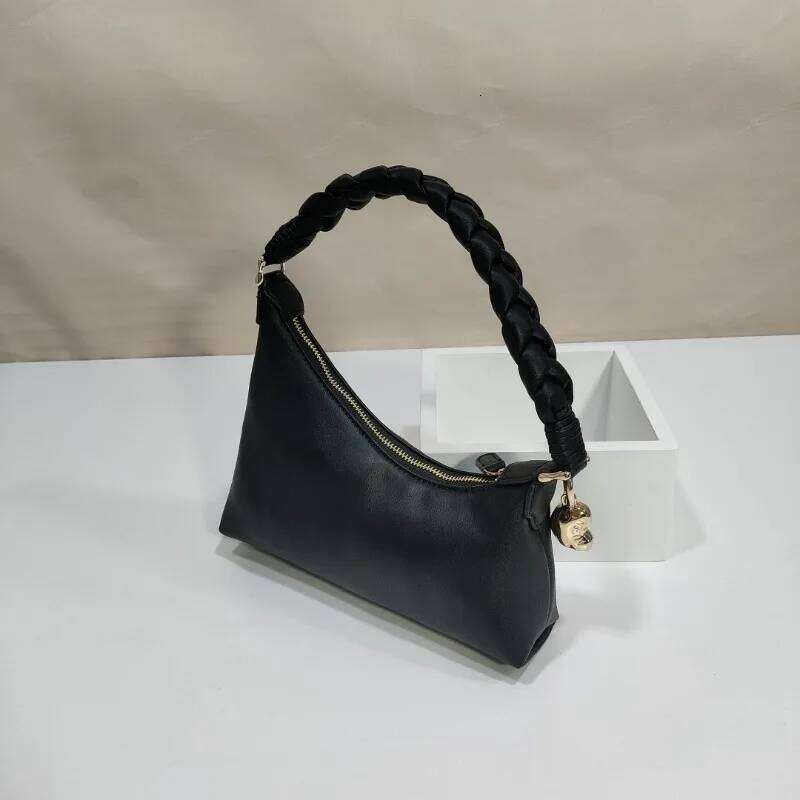 Fashion Woven Braided Versatile Shoulder Premium Underarm Hand Carry Women S Bag Twists Braid Gold Beans Armpit Handbag