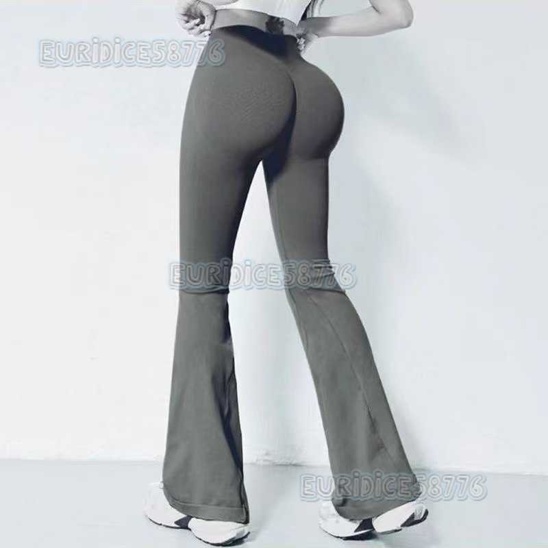 Flared Yoga Pants for Women High Waist Hip Lift Dance Fitness Pants Sports Slightly Flared Yoga Pants Wide Leg Long Pants H250819