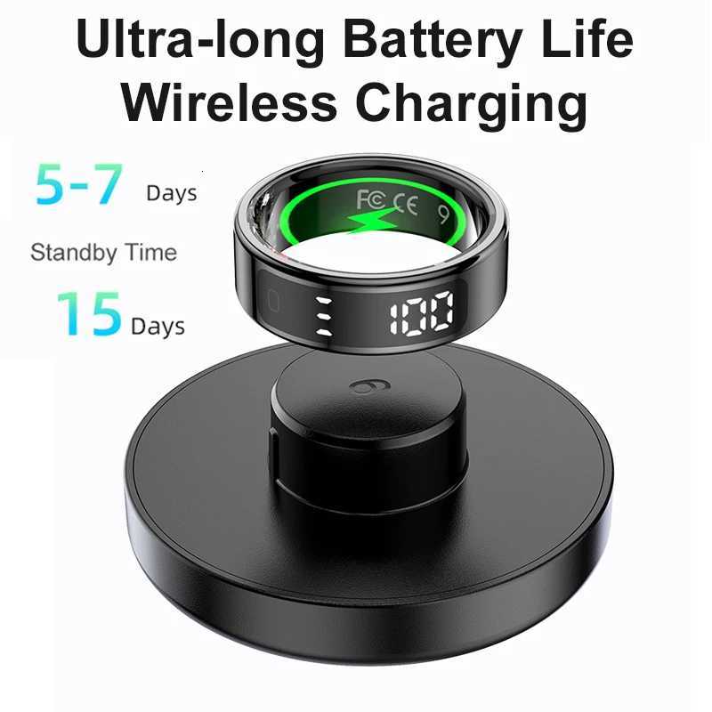 11 12 Smart Ring For Men Women With Wireless Charging Stand Health And Sleep Monitor 5ATM Waterproof Multi-Sport Mode W250819