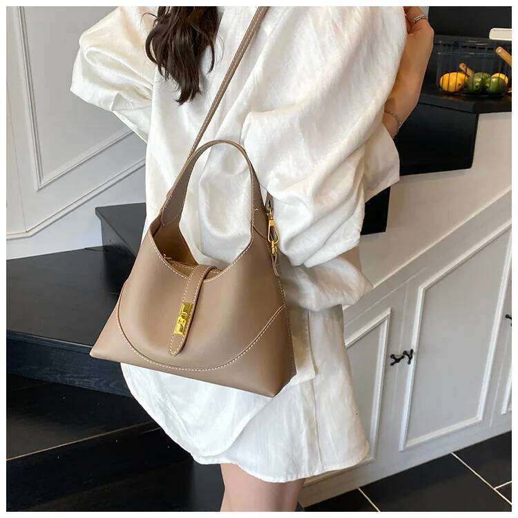 Retro Bucket Oversized Commuter Tote For Women Vintage Chic Convertible Crossbody Shoulder Bag