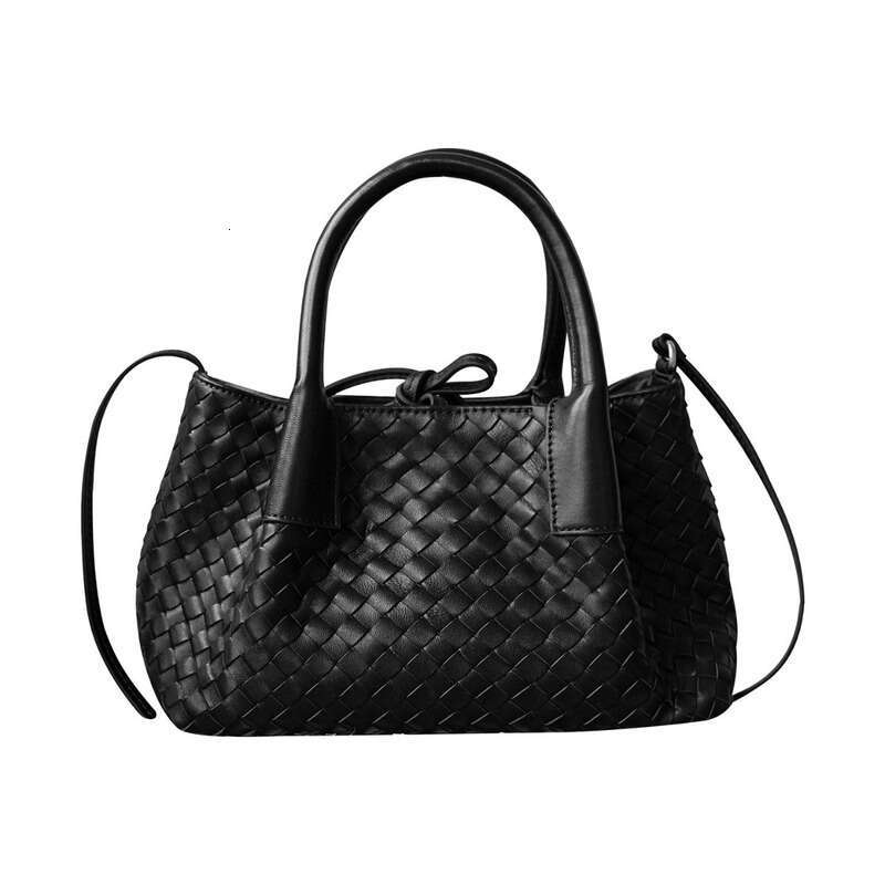 Leather Bag Women Handbag Braided Bag Light Luxury Style Woven Handbag Genuine Leather Sheepskin Women S Crossbody Handheld Dual Use Large