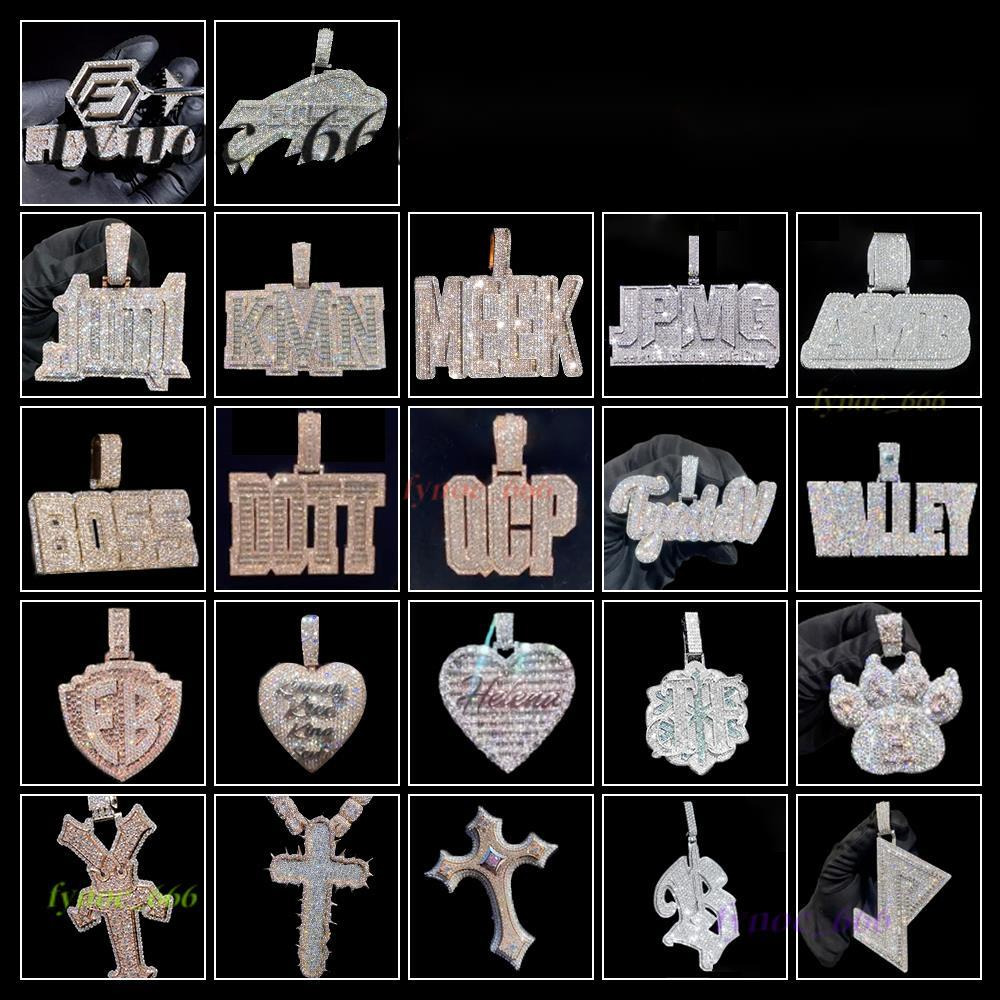 Blingbling Round Memory Photo Picture Pendant Iced Out Moissanite Diamond S925 Luxury Moissanite Pendant