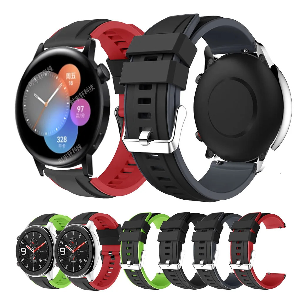 Silicone 22mm strap For GT 2 3 4 mm WristStrap For Watch 4 /3 GT4 GT2 Pro GT2e SE Magic2 Bracelet Band 250818