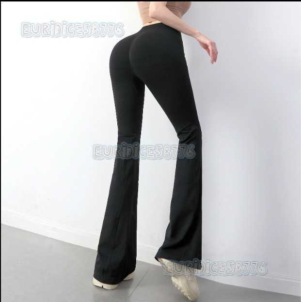 Flared Yoga Pants for Women High Waist Hip Lift Dance Fitness Pants Sports Slightly Flared Yoga Pants Wide Leg Long Pants H250819