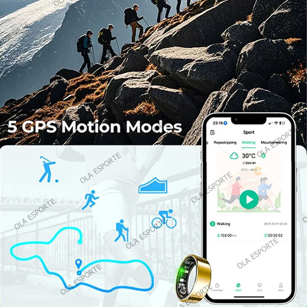 New Technology Smart Ring for Men Women GPS Tracker Waterproof Health Monitor Smart Couple Ring Gifts TikTok Control Taking Photos W250819