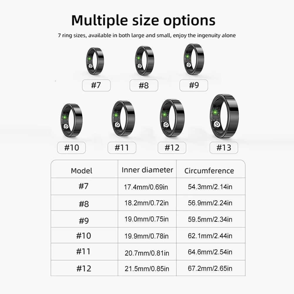 Fashion SR09 Smart Ring Health Tracker Bluetooth-Compatible 5.1 Health Ring Sport Fitness Sleep Monitor for Android IOS W250819