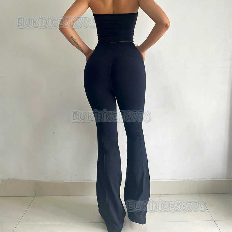 Flared Yoga Pants for Women High Waist Hip-lifting Casual Slightly Flared Long Pants Stretch Slimming Tight-fitting Fitness Long Pants H250819