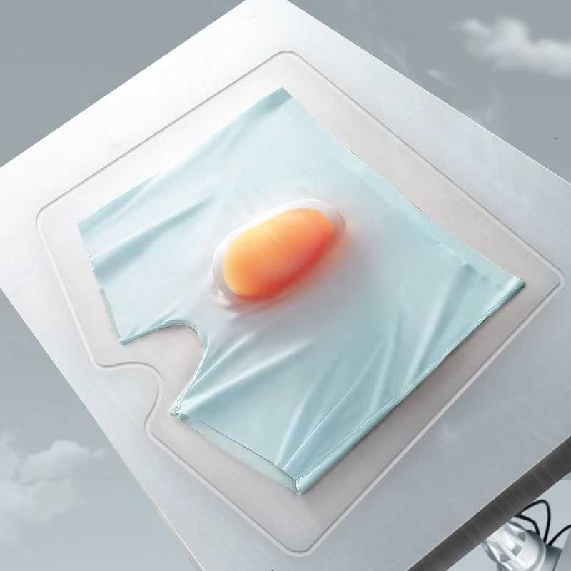 3-Pack of Mens Underwear Mens 3D Molded Ice Silk Boxer Briefs Seamless Thin Boxer Briefs Extended Sports Summer Shorts W250819