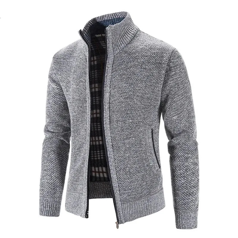 Arrival Knitted Sweater Men Spring Autumn Casual Fleece Cardigan Sweaters Coats Solid Color Plus Size 3XL 5 Colors 250819