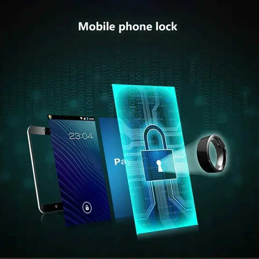 Fashion NFC Control Smart Ring New Electronic Bluetooth Ring Solar Ring IC Rewritable Analog Access Card Tag Key IP68 Waterproof W250819