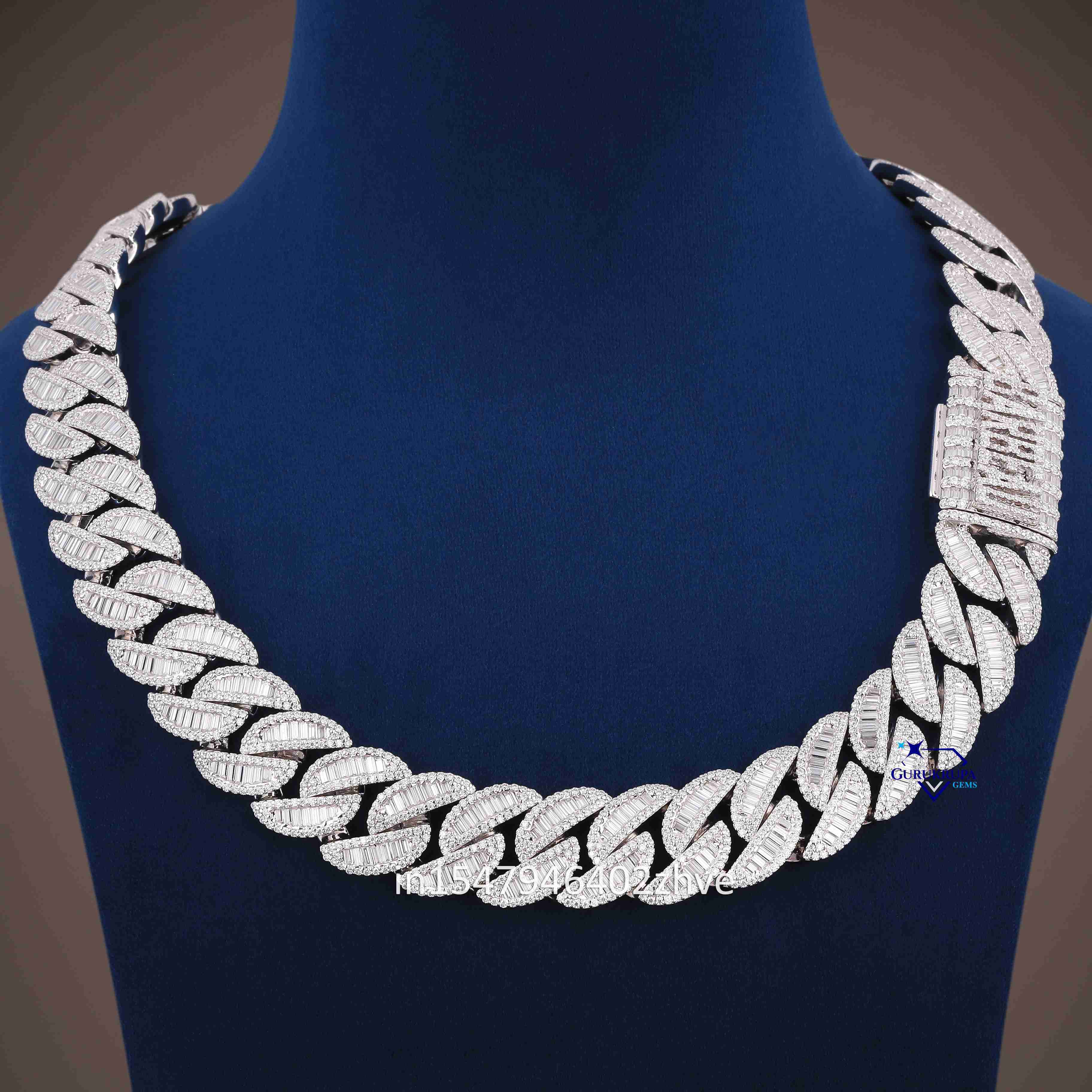 Hip Hop High Quality Heavy 925 Sterling Silver 18 MM Moissanite Diamond Cuban Link Chain for Mens Necklaces