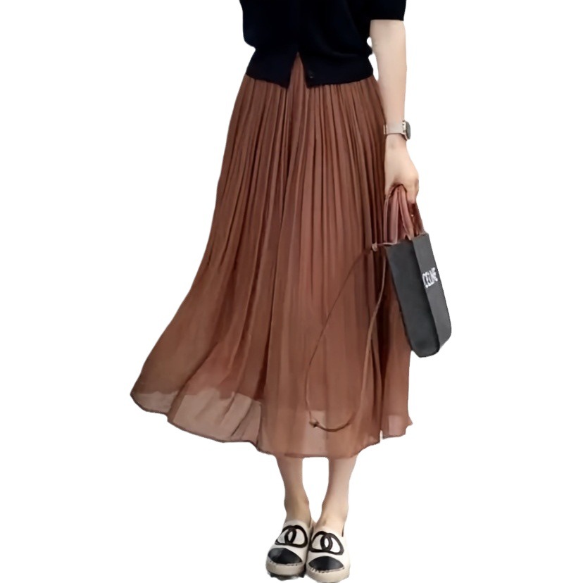 LO25019 Streamer Tulle Skirt Women's New High Waist Slim Midi Length Casual Versatile Temperament Skirt