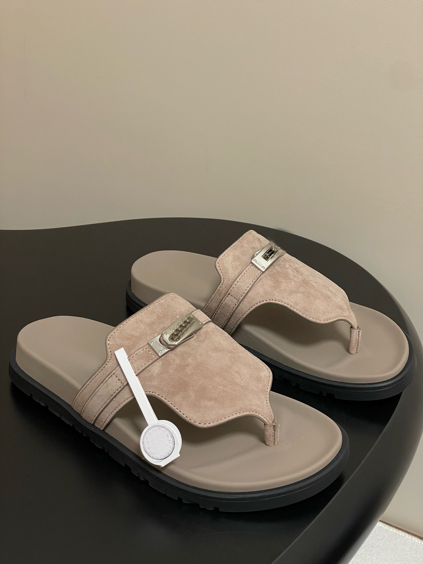 designer Shoes fashion Flip Flops Empire sandal luxury suede leather high quality Men Women rivet Thong sandal Size 35-45