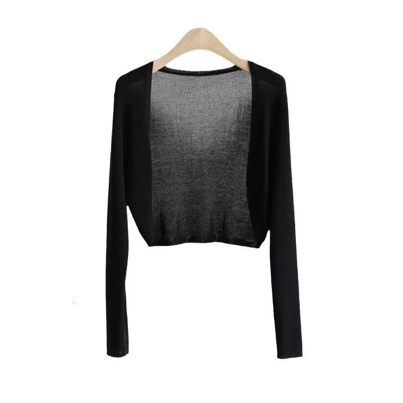 Sun Protection Knit Cardigan Womens Thin Coat Ice Silk Outerwear Coverup Shawl Air Conditioning Shirt Summer y250909