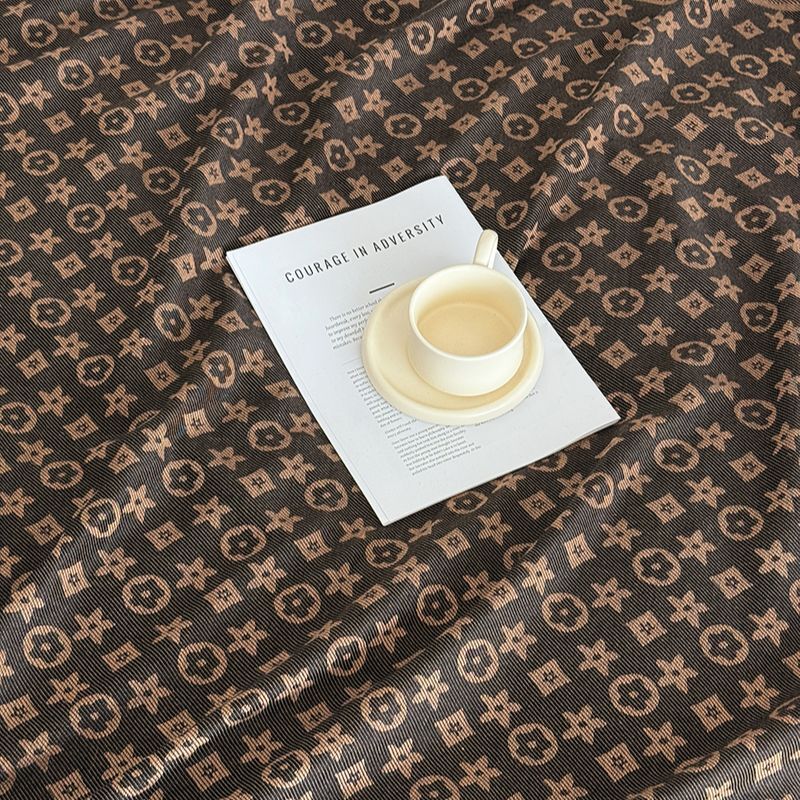 Nap time air conditioning wrinkle design resistant office sofa summer home blanket Black Brown