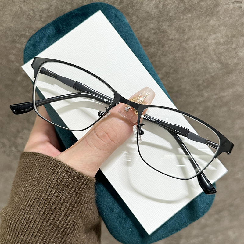 Ultra-lightweight, pure-style thin-frame glasses with blue light protection, classic and versatile G95-286