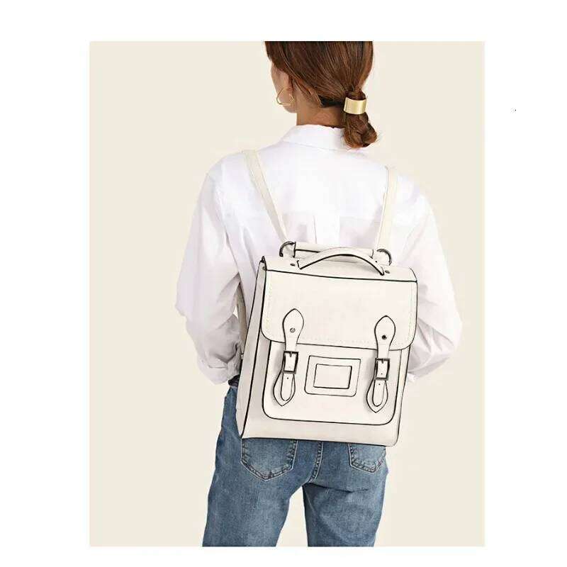 New Multifunction Female Big Tote PU Leather College Style Shoulder Bag Student Schoolbag Bagpack Women Backpack