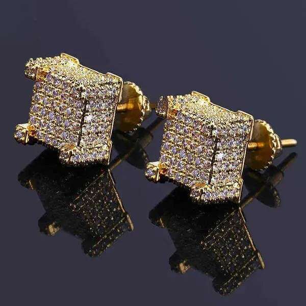 Fast Delivery 10K 14K Solid Gold Vvs Moissanite Earring Pass Tester Round Brilliant Cut Dia Stud Earrings