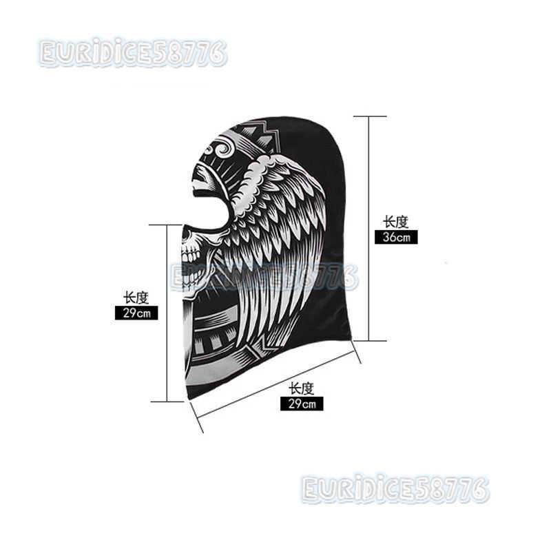 Cycling Full Face Mask Snowboard Skull Balaclava Neck Warmer Motorcycle Men Bandana Running Scarf Ski Mask Face Cover Headwear H250819