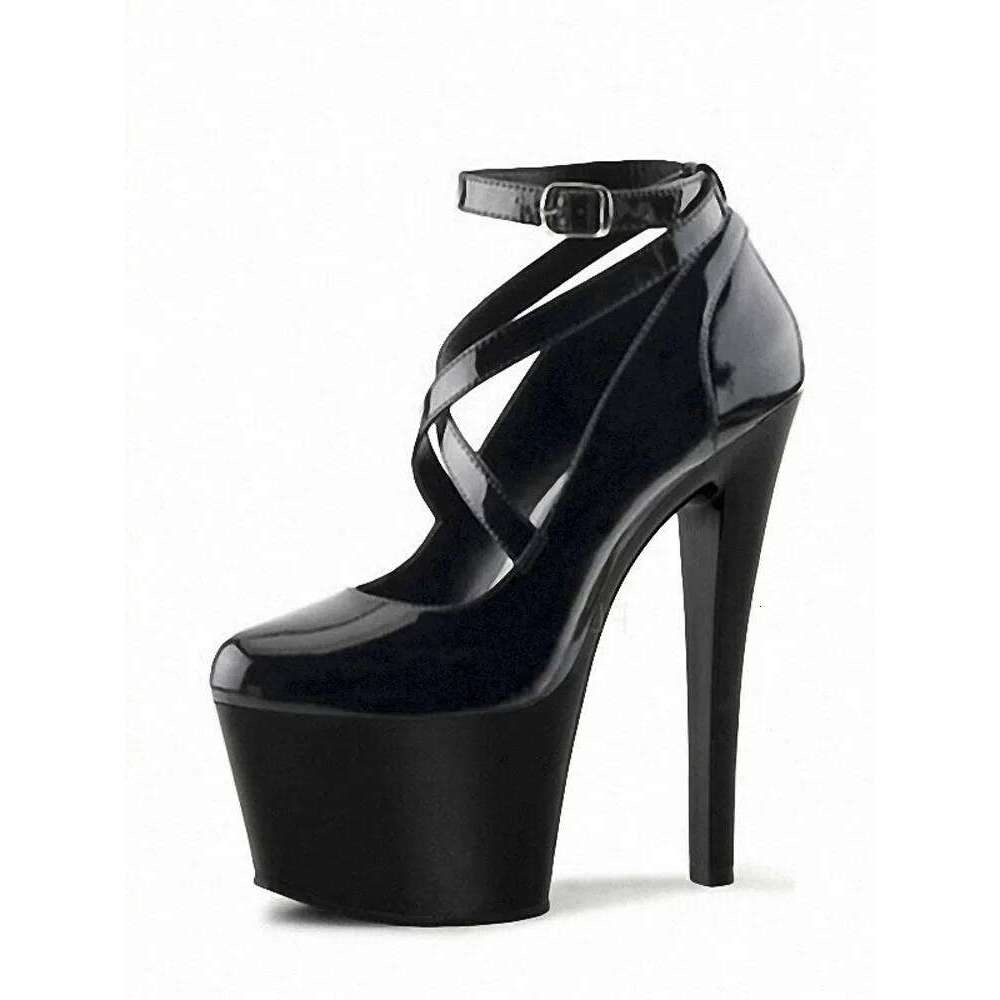 Gothic Fashion 8Inch Pole Dance Pumps Women Sexy High Heels Platform Pink Round Toe Women's Shoes Bride 20Cm Stripper