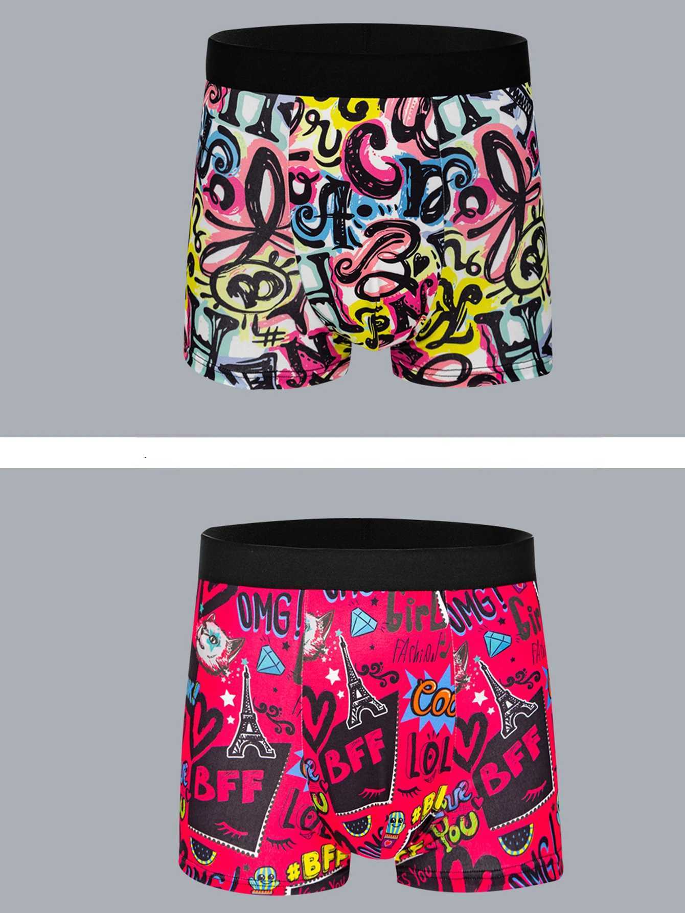 0-Pack Fashionable Mens Boxer Shorts Comfortable Soft Fashionable Printed Casual and Versatile Mens Underwear W250819