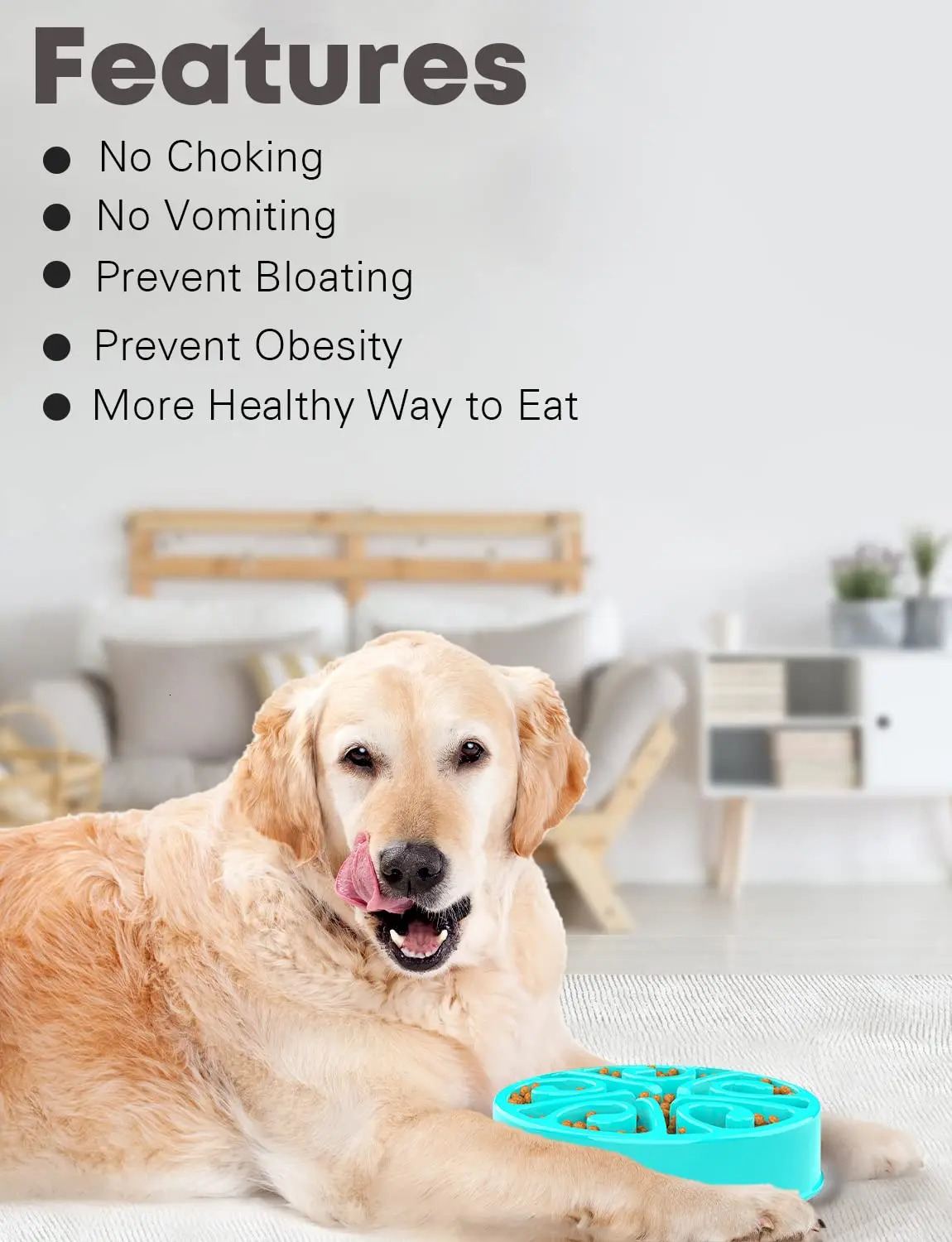 Pet Dog Slow Feeder Bowl Fun Non Slip Anti-Gulping Slower Food Feeding Dishes Eco Dog Bowl for Large Medium Small Dogs Puppy 250813