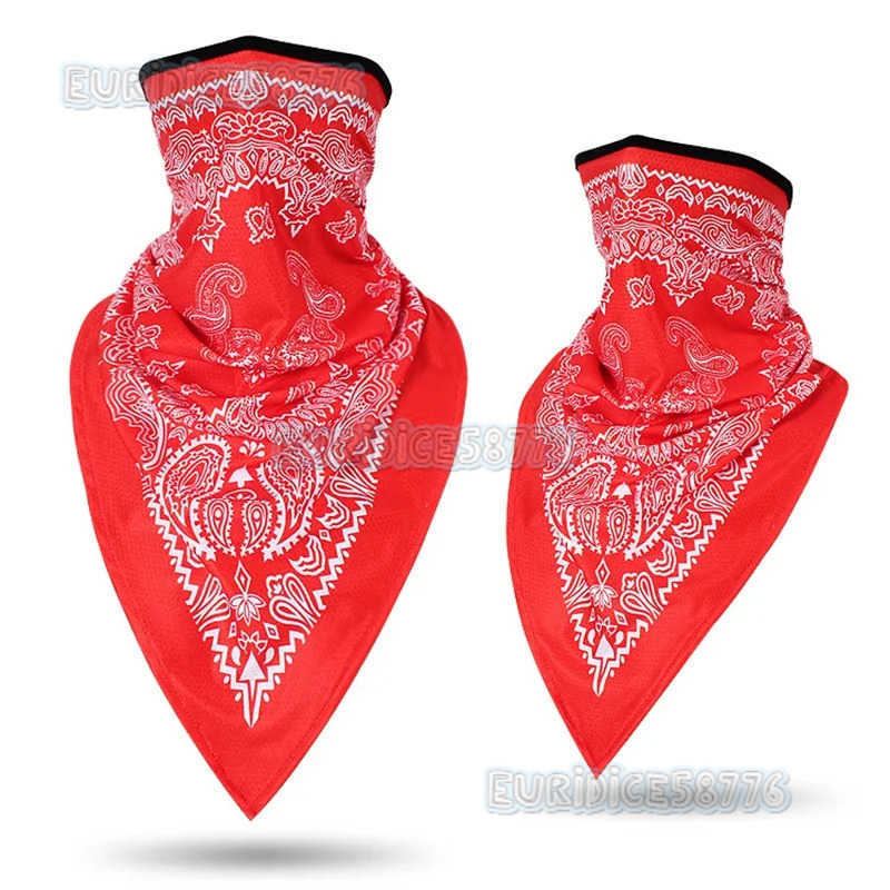 Breathable Mesh Bandanna Anti-UV Cycling Face Mask Tube Bandana Sports Half Face Cover Shield Triangular Neck Warmer Scarves H250819