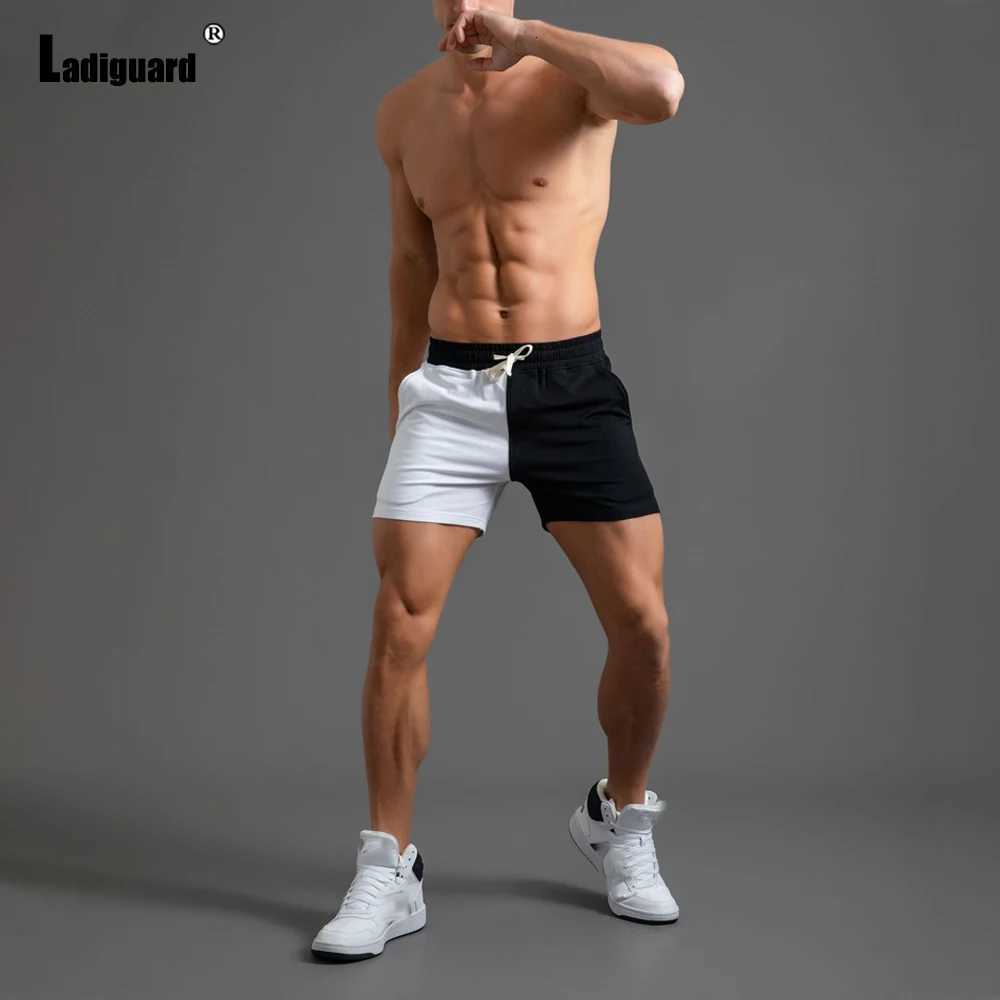 LadyGuard Mens Casual Skinny Beach Shorts Homme Patchwork Shorts Plus Size Male Drawstring Short Pants Sexy Mens Clothing 2022 W250819