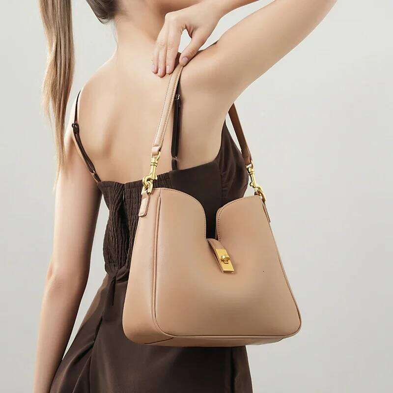 Female Natural Cowhide Handbags Ladies Cow Split Leather Crossbody Women S Tote Commuter Large Capacity Shoulder Bags New