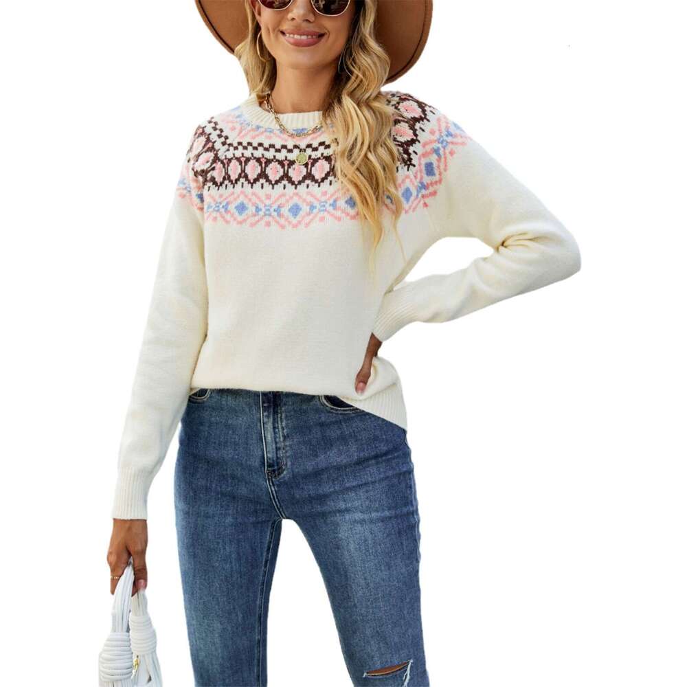 Winter New Wool Knitted Sweater Loose Pullover Women's Fashion B5