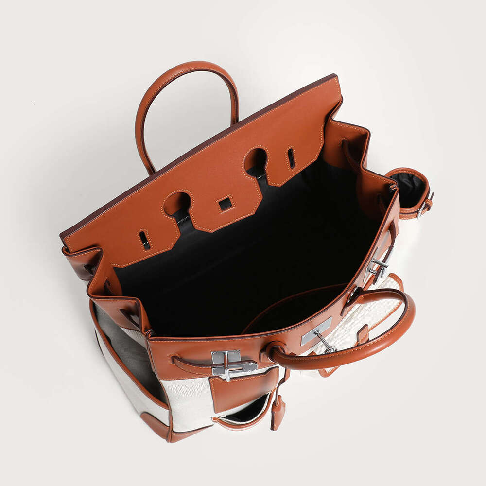 2025 New Season Color-Block Canvas Tote Extra Large Casual Travel Single Shoulder Crossbody Women's Bag