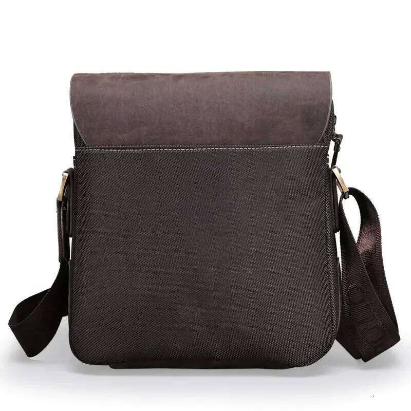 Men S Flip Large Travel Leather Oxford Vintage Handbag Casual Shoulder Bags Hight Qualtiy Men Retro Zipper Sling Bag