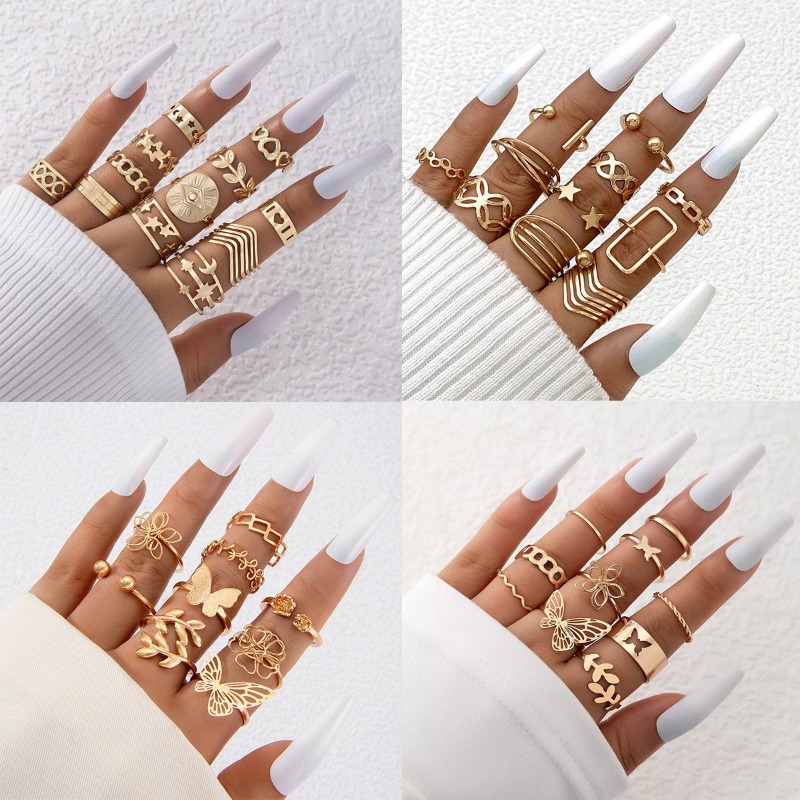 Versatile Geometric Pattern Hollow Band with Leaf Motif for Unique Style Statement