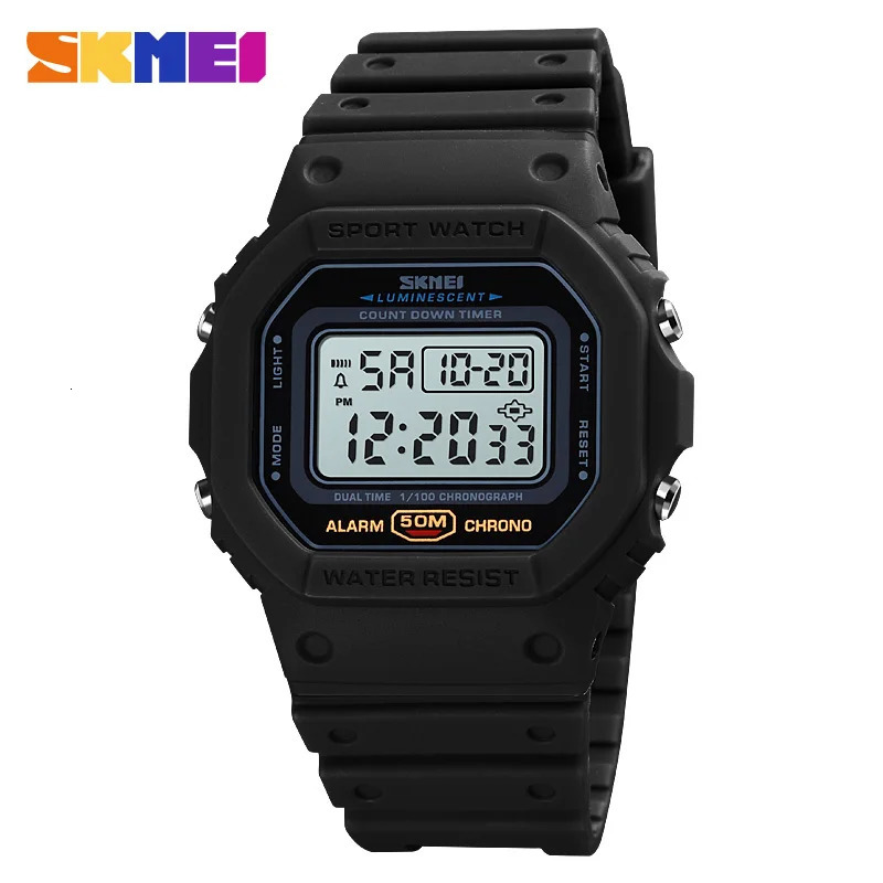SKMEI 1628 Military Digital Watch for Men Sports Waterproof Shockproof Mens Wristwatches LED Didplay Alarm Clock Reloj Hombre 250819