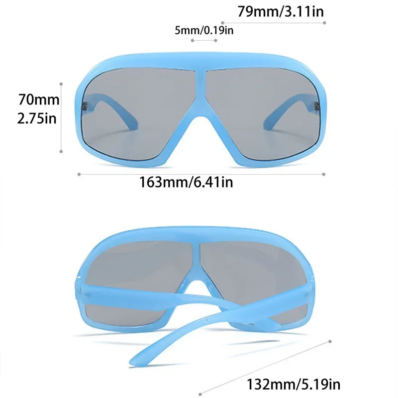 Punk Oversized Y2K Sunglasses Women For Men Trendy Sun Glasses Fashion Vintage Big Frame Ladies Shades 250815