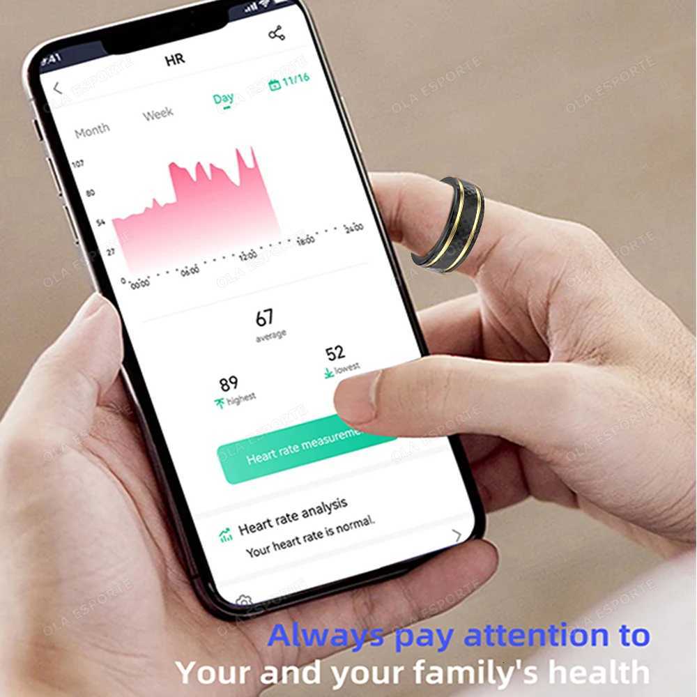 New Smart Ring Health Tracker Mens and Womens Heart Rate Health Rings Long Lasting Battery Sleep Smart Ring for Android IOS W250819