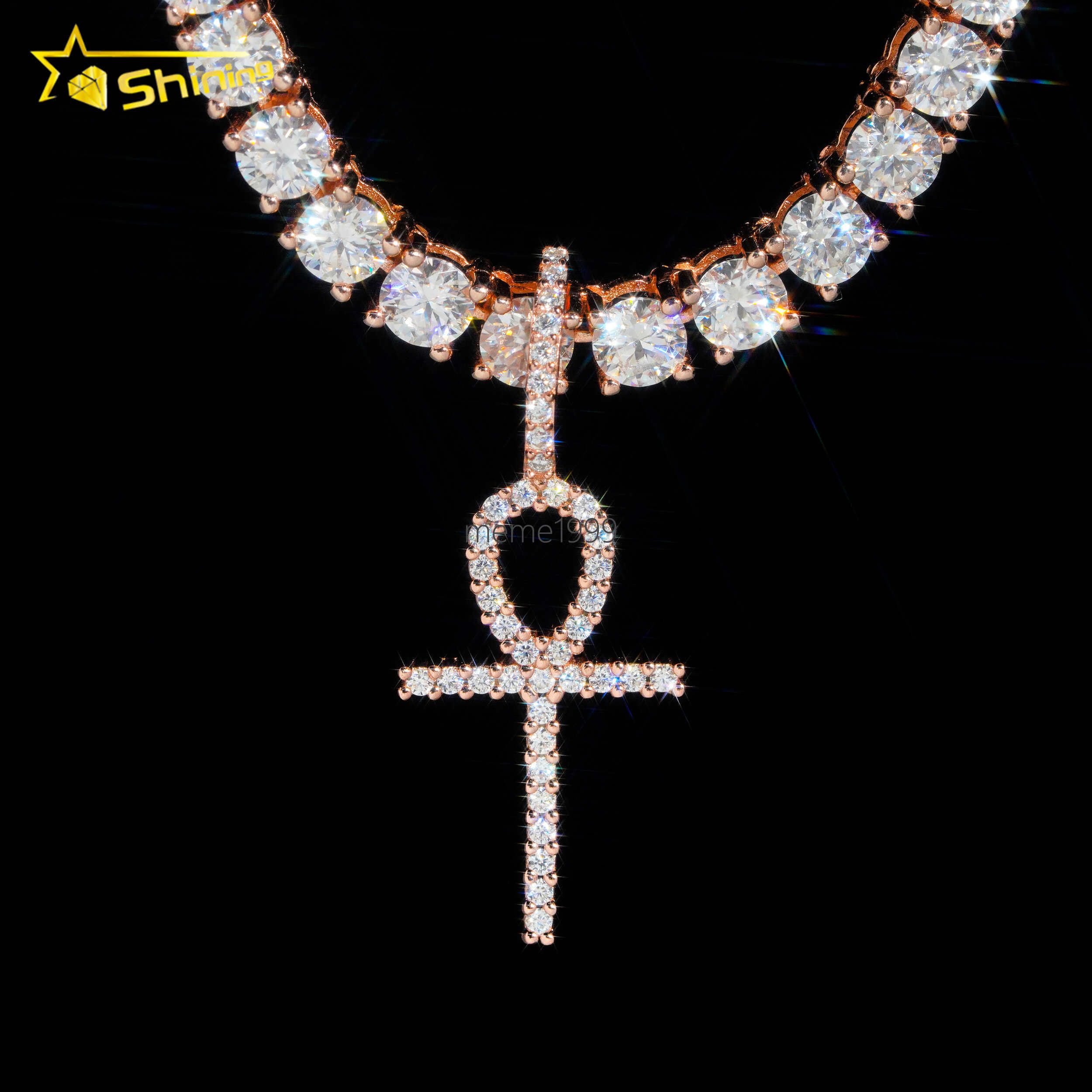 Lab Diamonds Jewelry Cross Charms 10K Solid Gold Fine Jewelry Lab Grown Diamonds Cross Pendant
