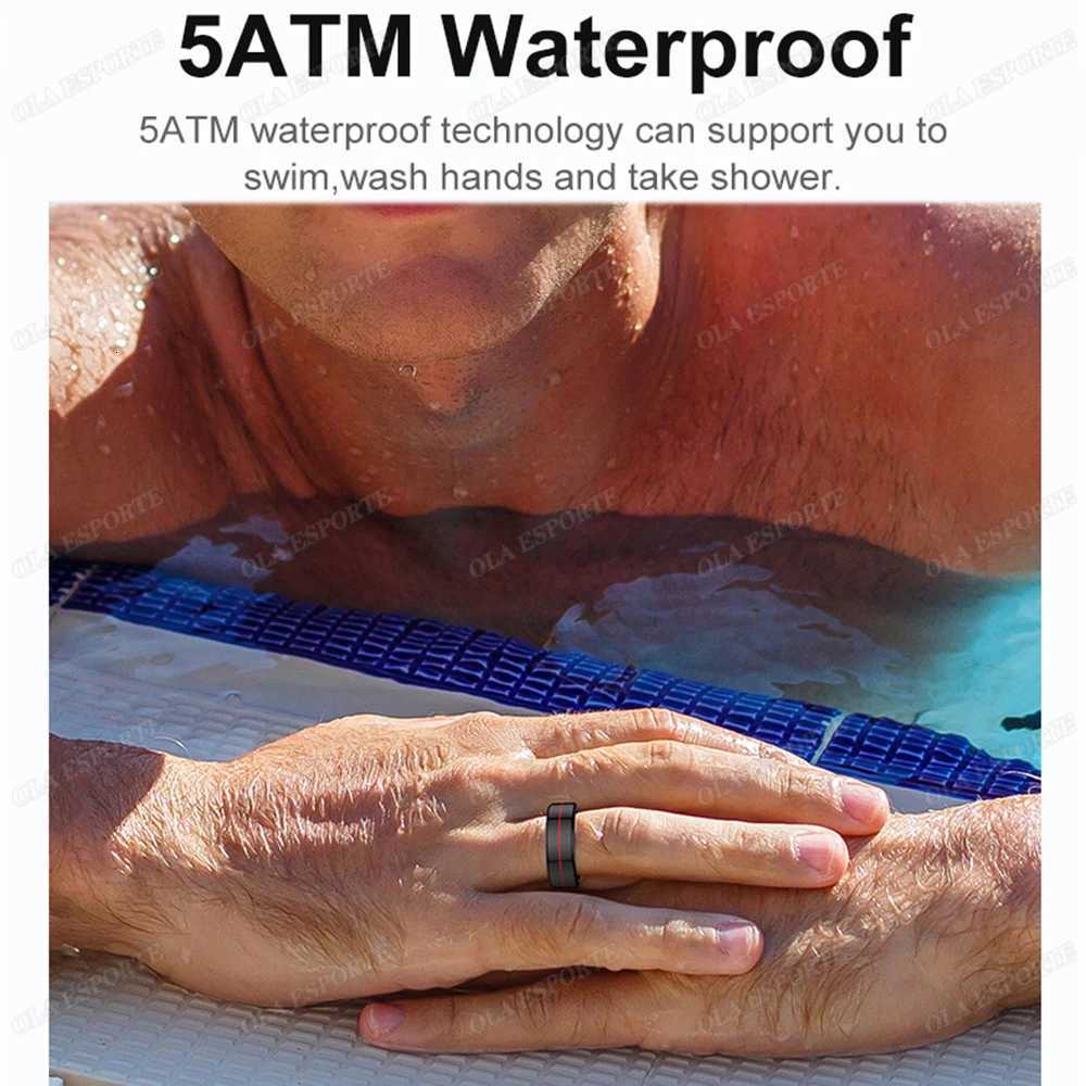 2025 New Smart Ring Blood Pressure Heart Rate Monitoring Smart Ring IP68 5ATM Waterproof Multi-sport Mode Smart Ring for Men and Women W250819